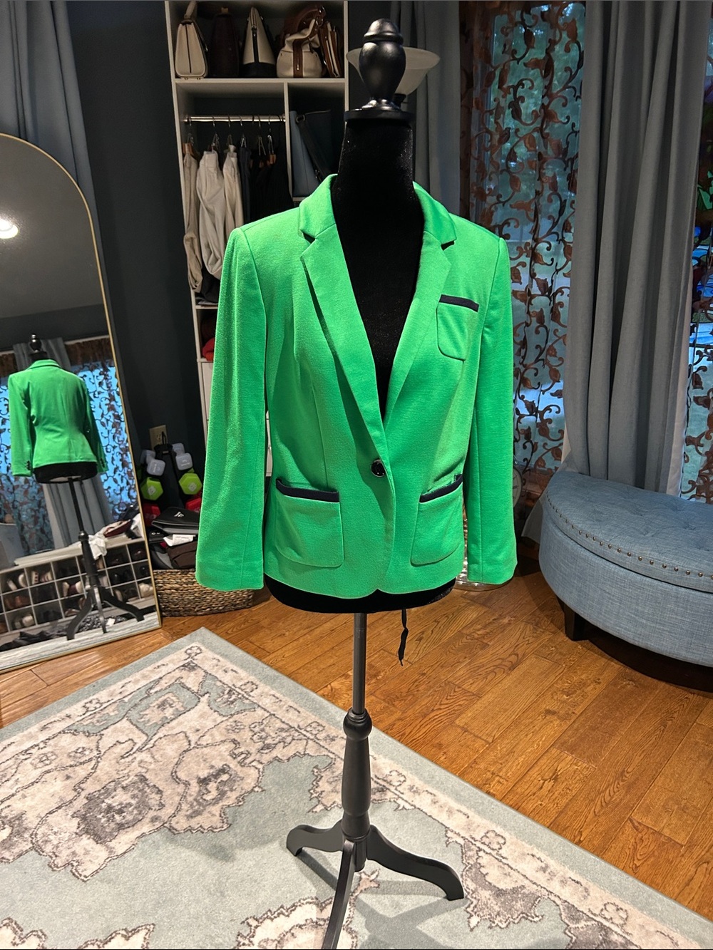 The Limited Neon Green Tailored Blazer with Black Trim